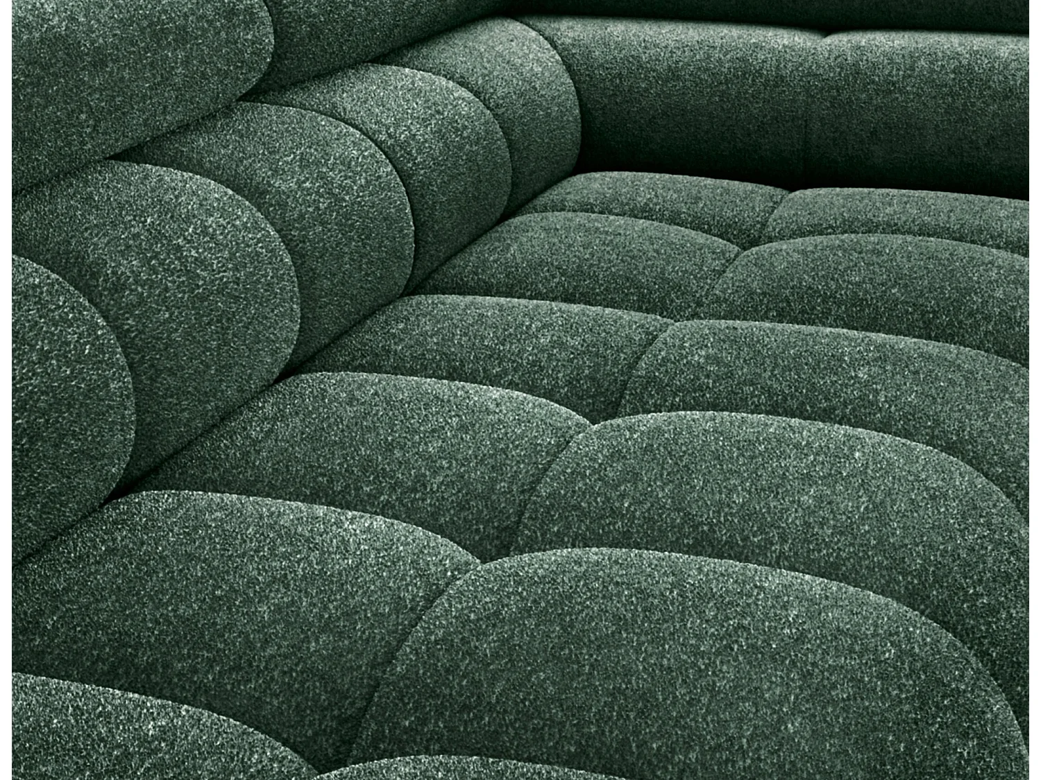 Divano d'angolo Latina R/rivestimento in tessuto-Bouclé/Verde