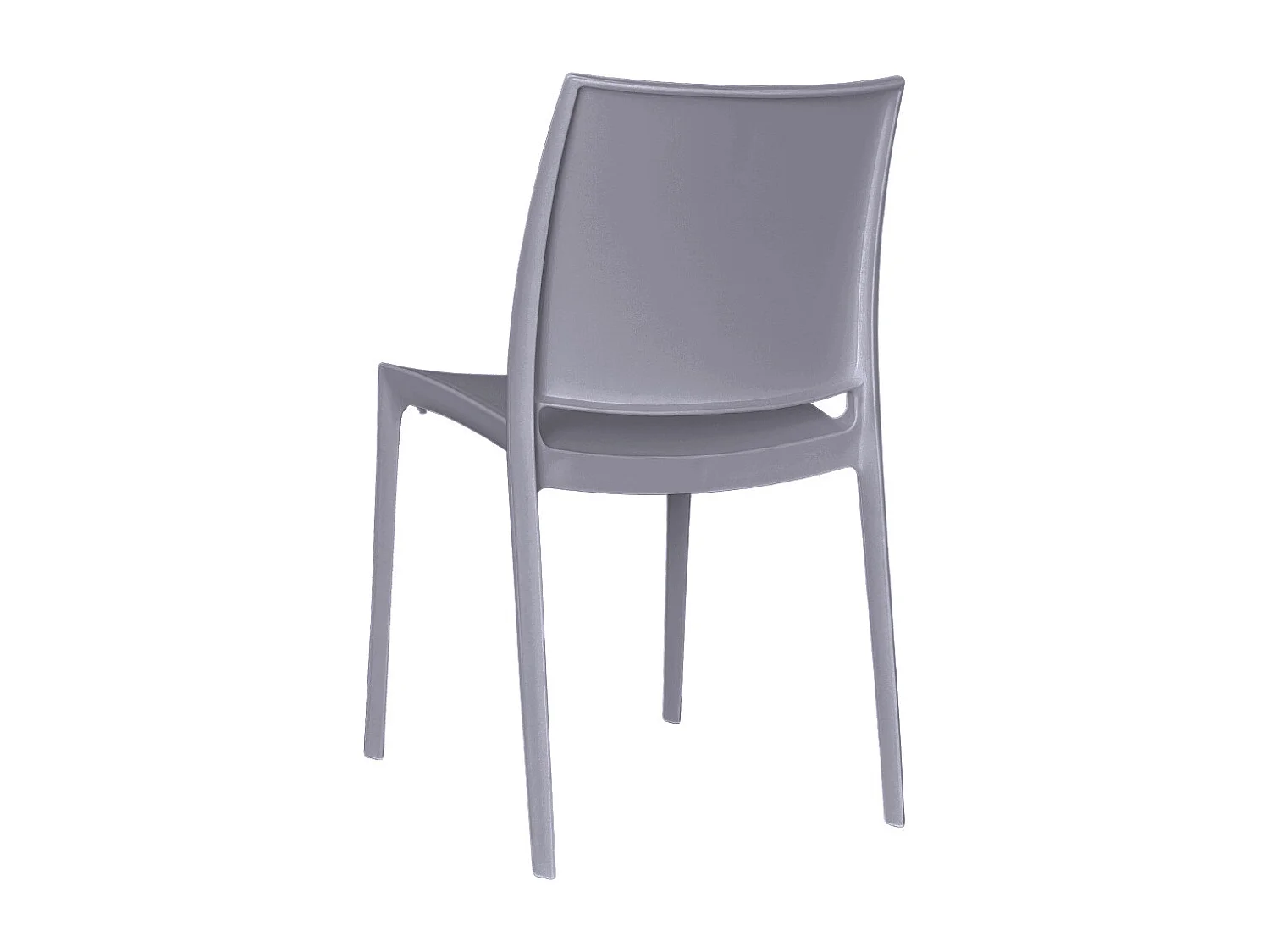 Chaise de salle à manger Altea en plastique gris clair, modèle confort x 4