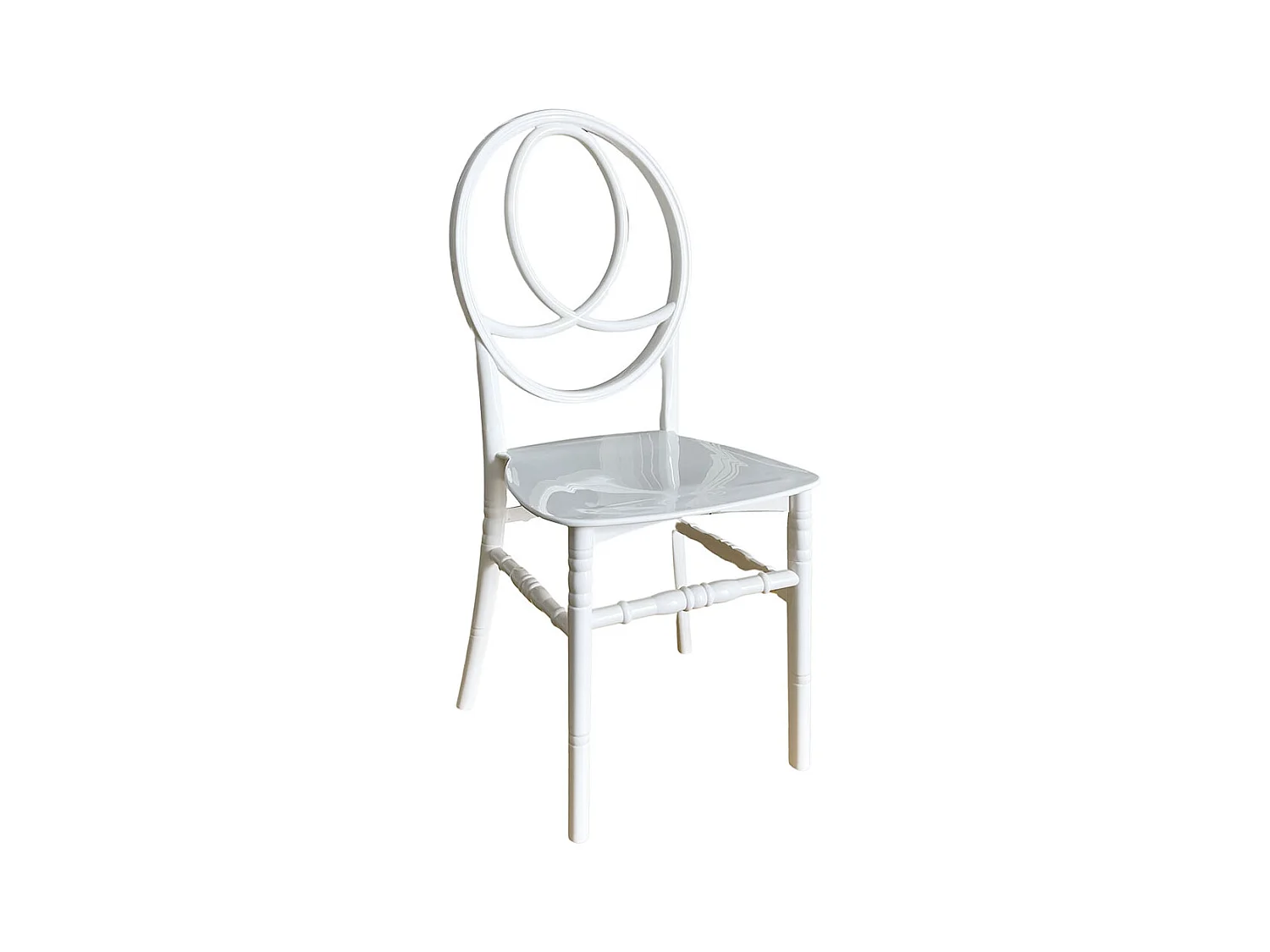 Nouvelle chaise Phoenix blanche en plastique monobloc simple