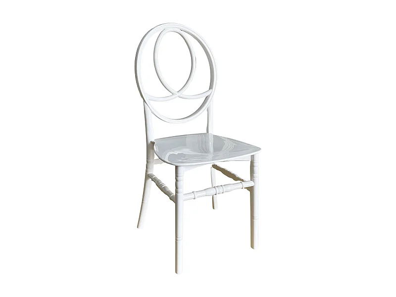 Nouvelle chaise Phoenix blanche en plastique monobloc simple