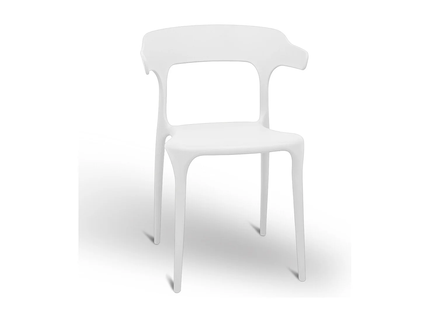 Chaise California en plastique blanc empilable modèle confort