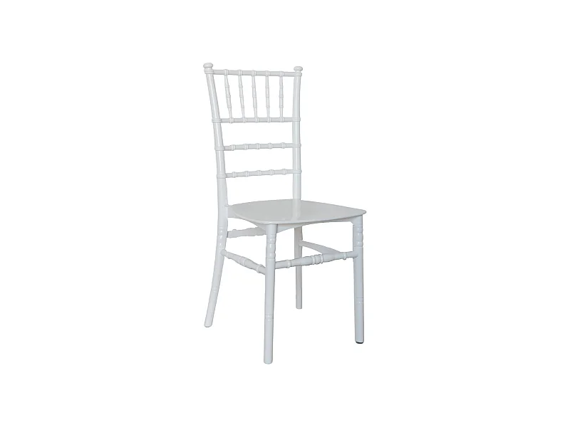 Chaise Chiavari en polypropylène blanc renforcé modèle