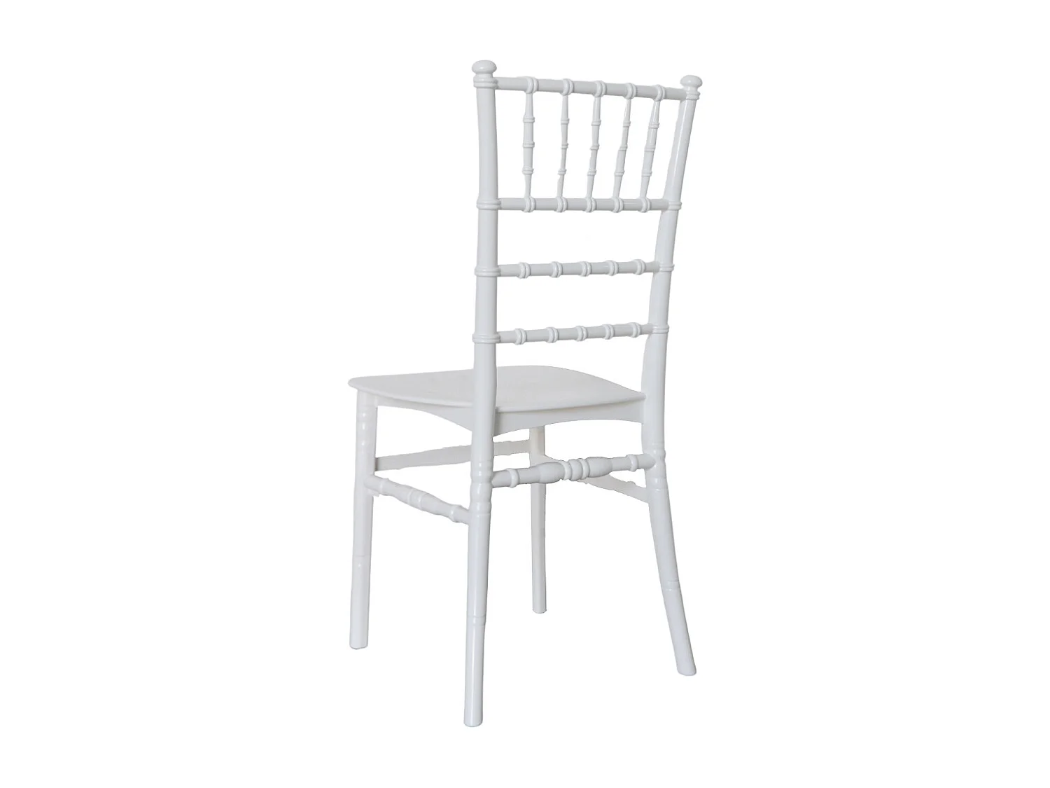 Chaise Chiavari en polypropylène blanc renforcé modèle