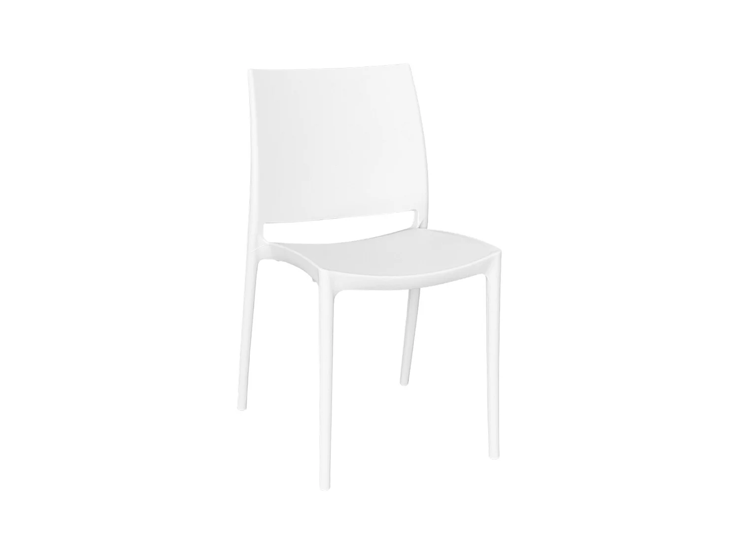 Chaise Altea en plastique blanc, modèle confort