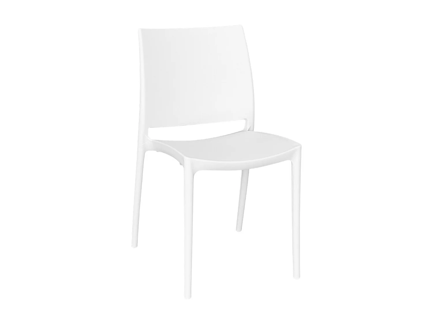 Chaise Altea en plastique blanc, modèle confort