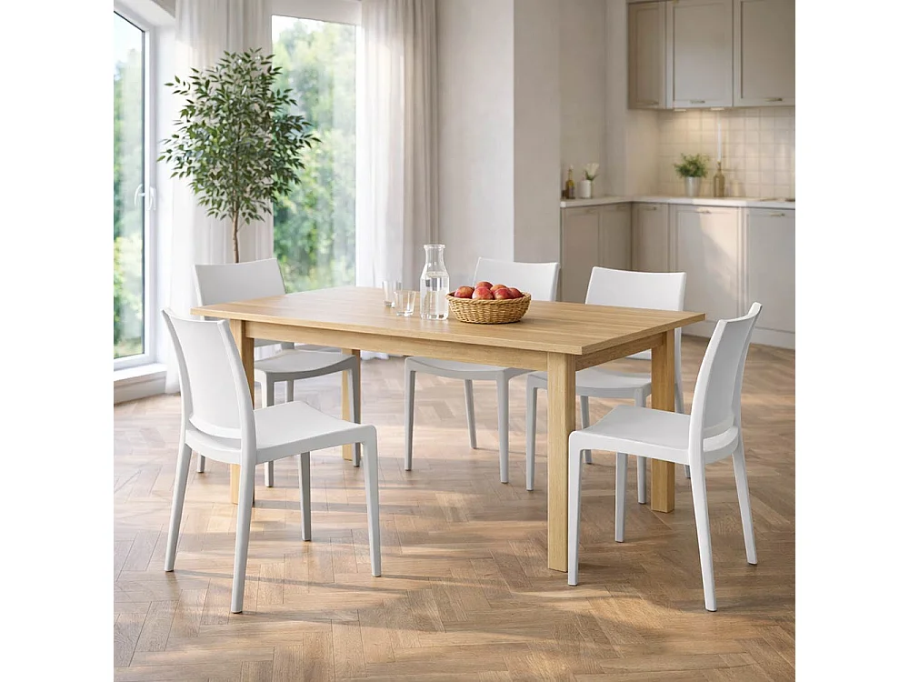 Silla Altea en plástico blanco, modelo confort