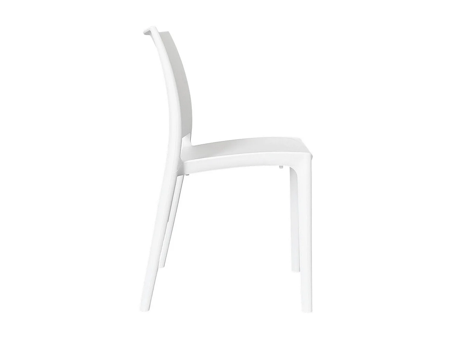 Silla Altea en plástico blanco, modelo confort