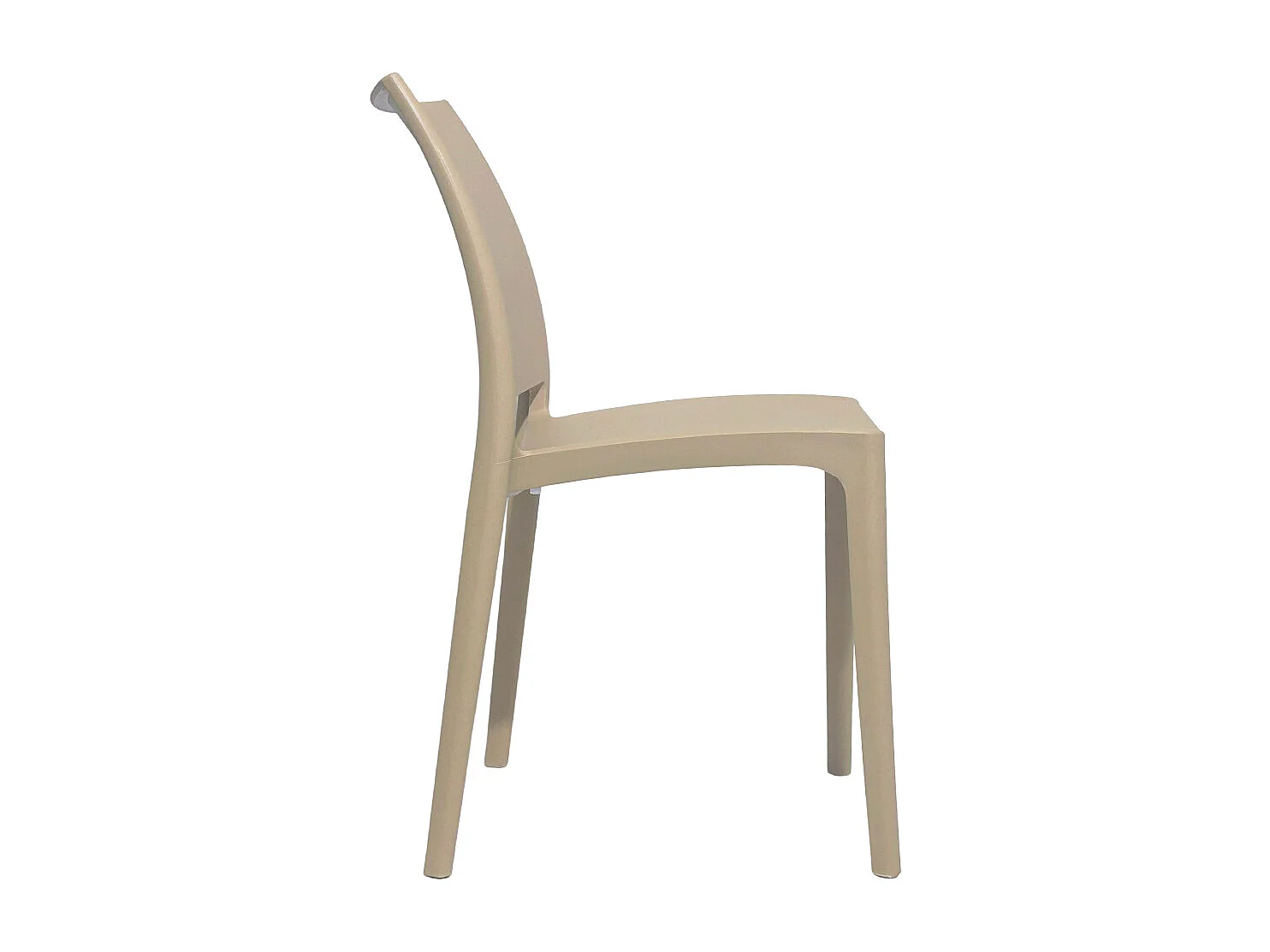 Chaise de salle à manger Altea en plastique marron clair, modèle confort