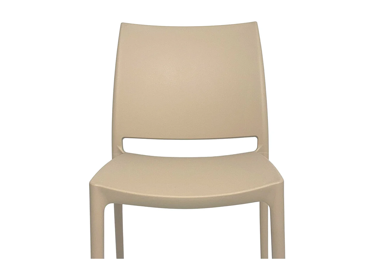 Chaise de salle à manger Altea en plastique marron clair, modèle confort