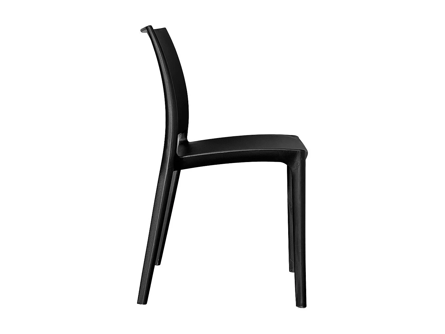 Chaise Altea en plastique noir, modèle confort