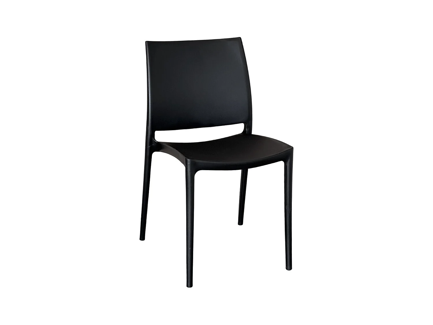 Chaise Altea en plastique noir, modèle confort