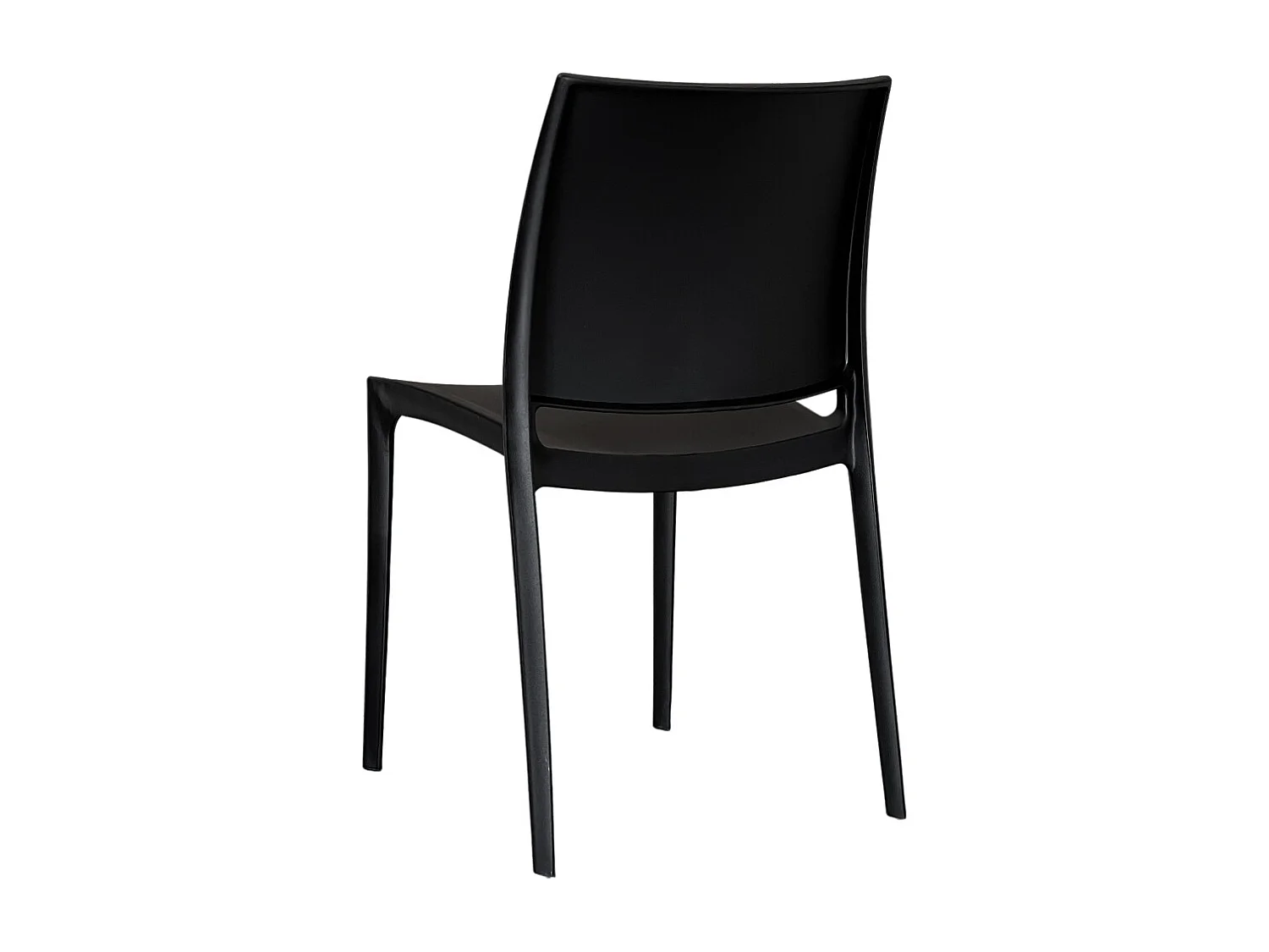 Silla Altea en plástico negro, modelo confort