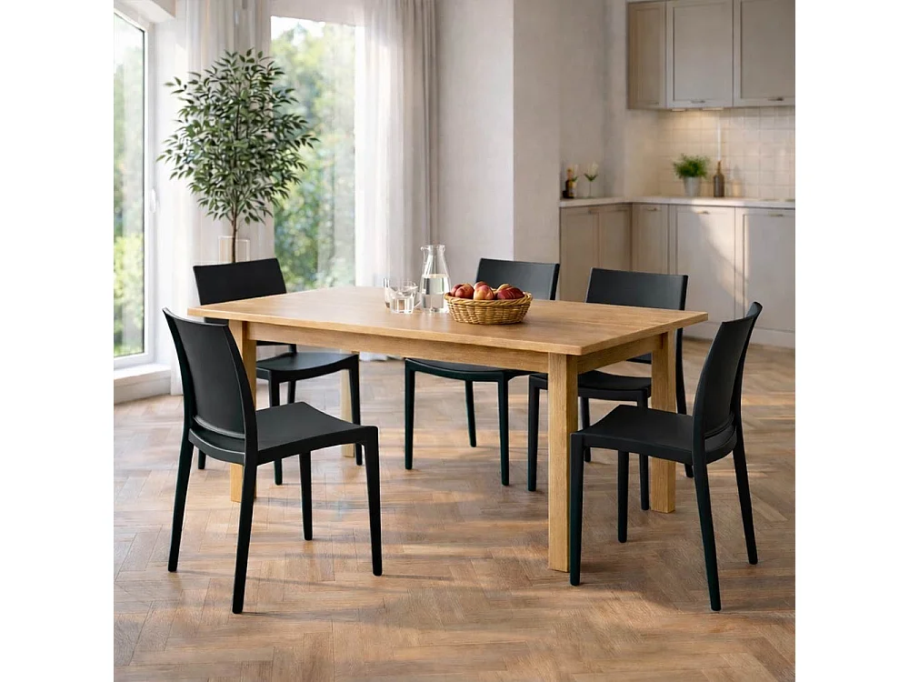 Chaise Altea en plastique noir, modèle confort