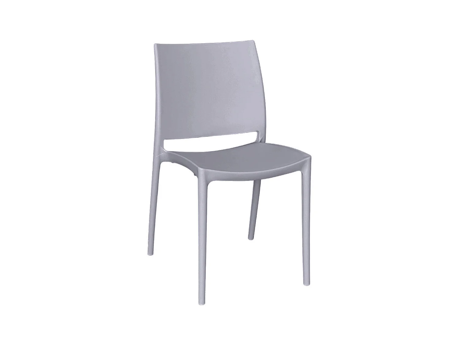 Chaise Altea en plastique gris clair, modèle confort