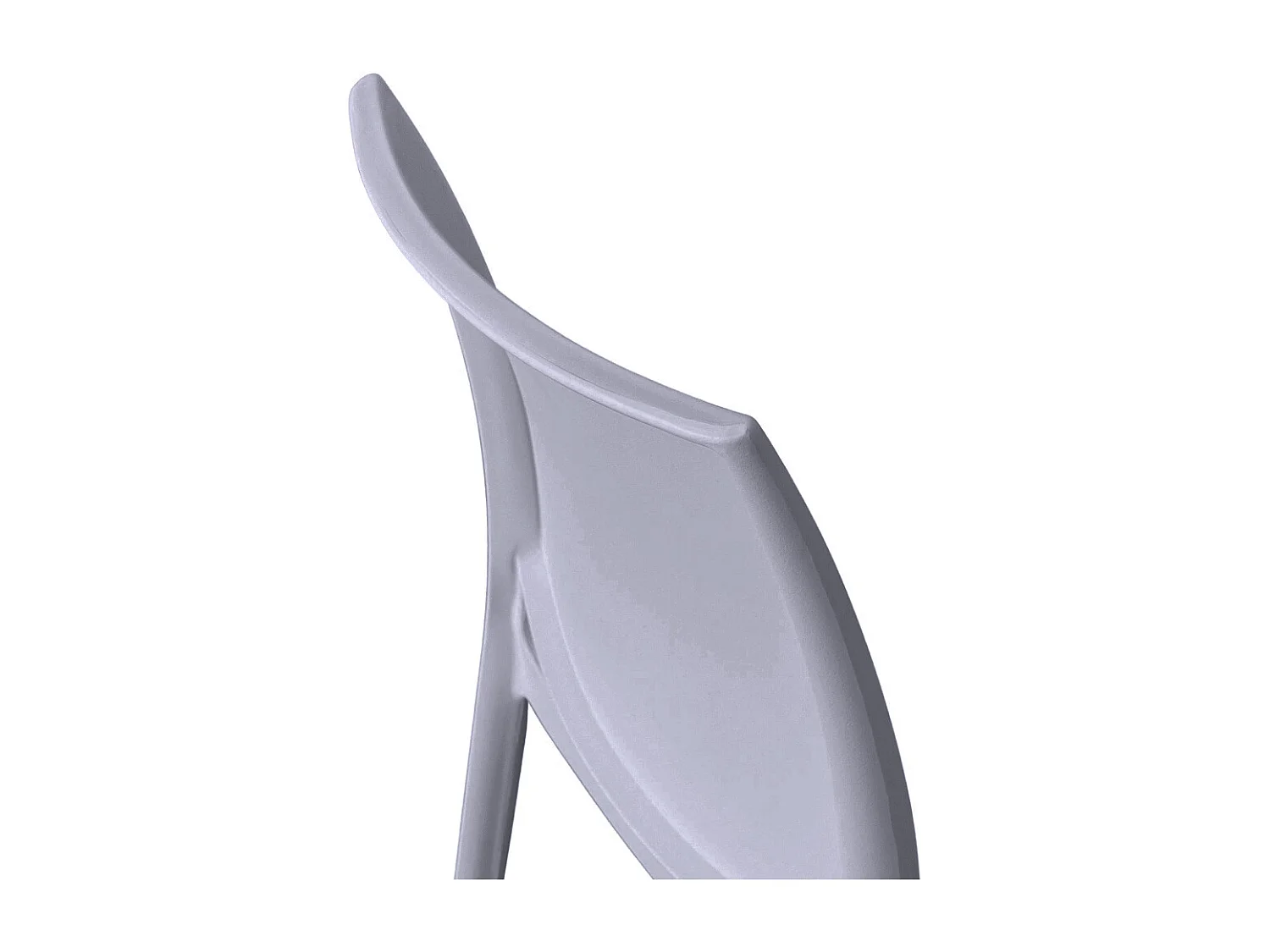 Chaise Altea en plastique gris clair, modèle confort