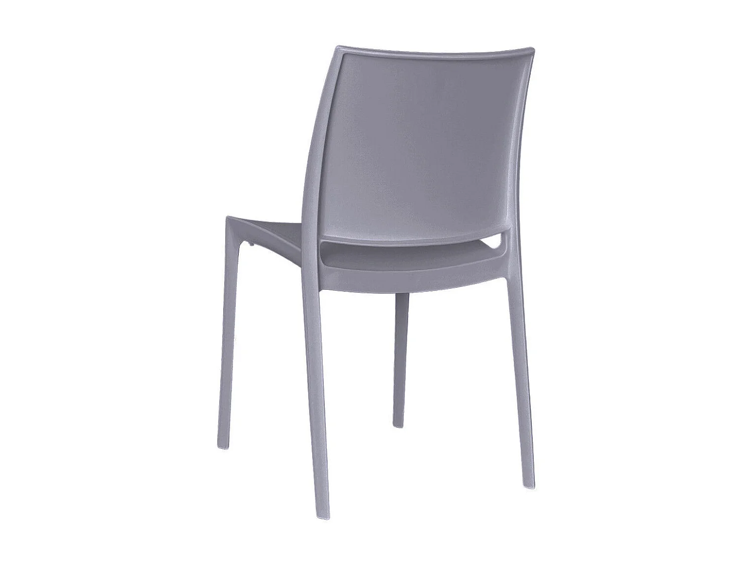 Silla Altea en plástico gris claro, modelo confort