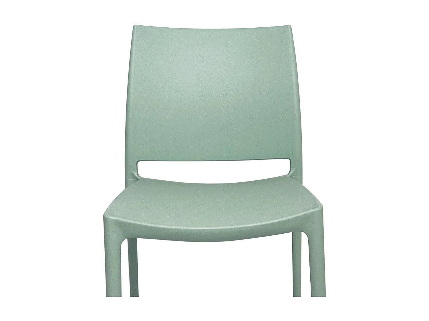 Chaise de salle à manger Altea en plastique vert sauge, modèle confort