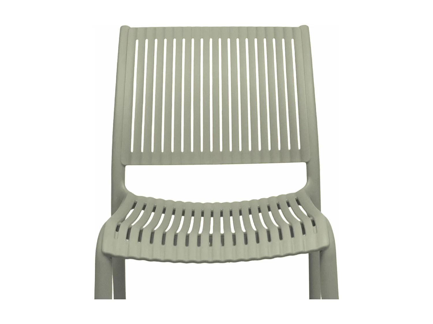 Chaise d'extérieur Aurora en plastique vert mat, modèle confort