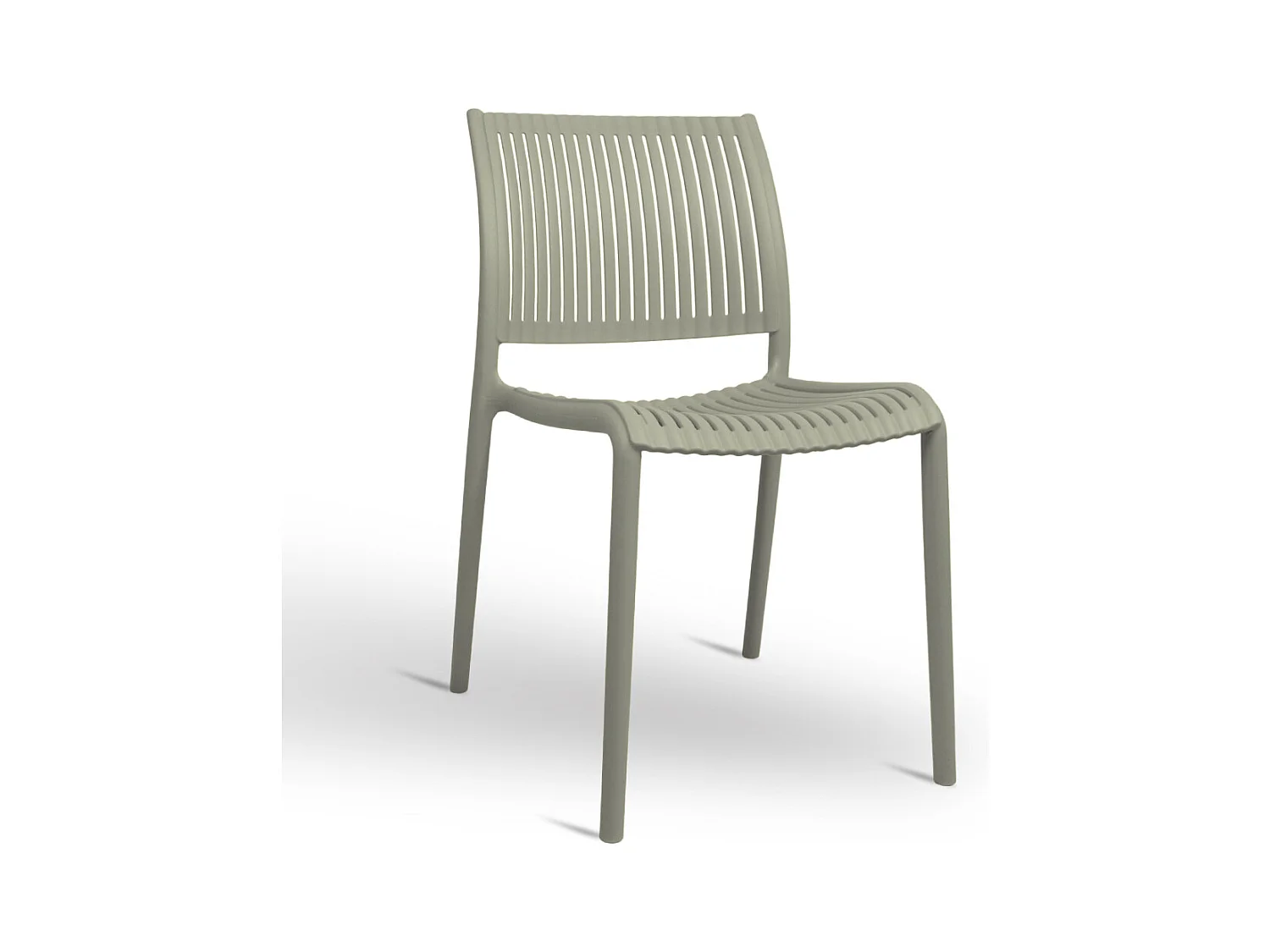 Chaise d'extérieur Aurora en plastique vert mat, modèle confort