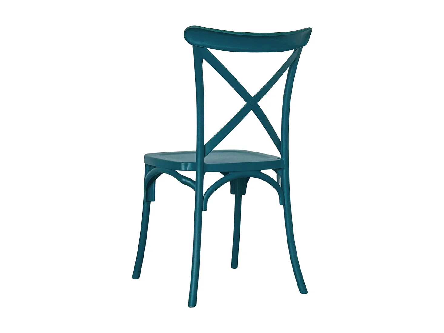 Chaise en plastique vert pétrole Sprint empilable Cross