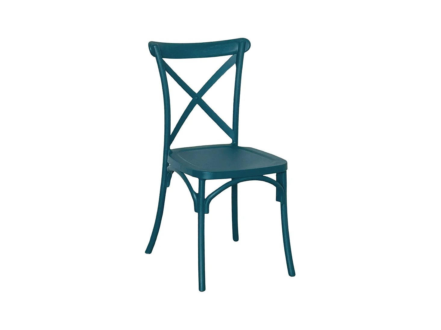 Chaise en plastique vert pétrole Sprint empilable Cross