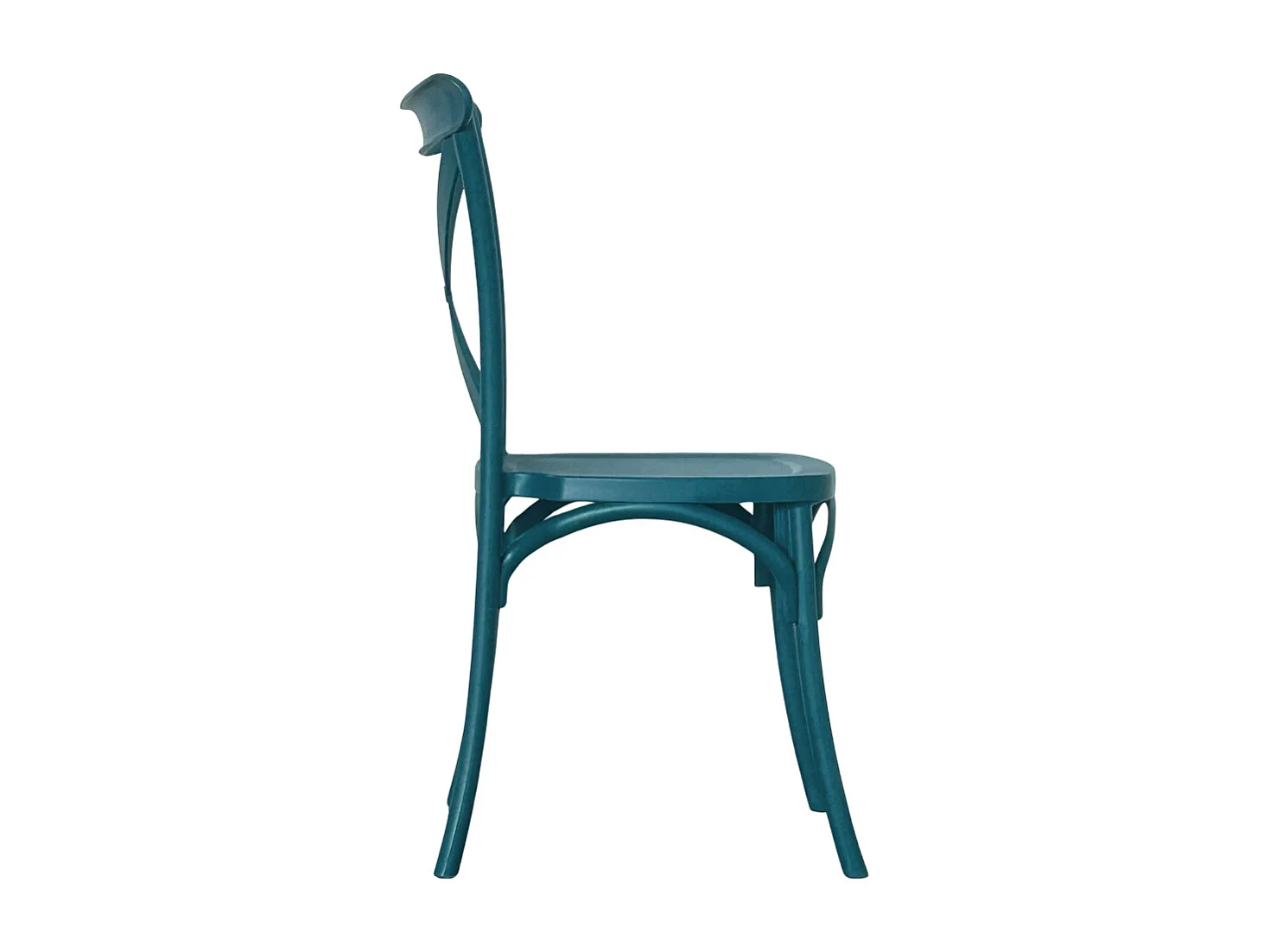 Chaise en plastique vert pétrole Sprint empilable Cross