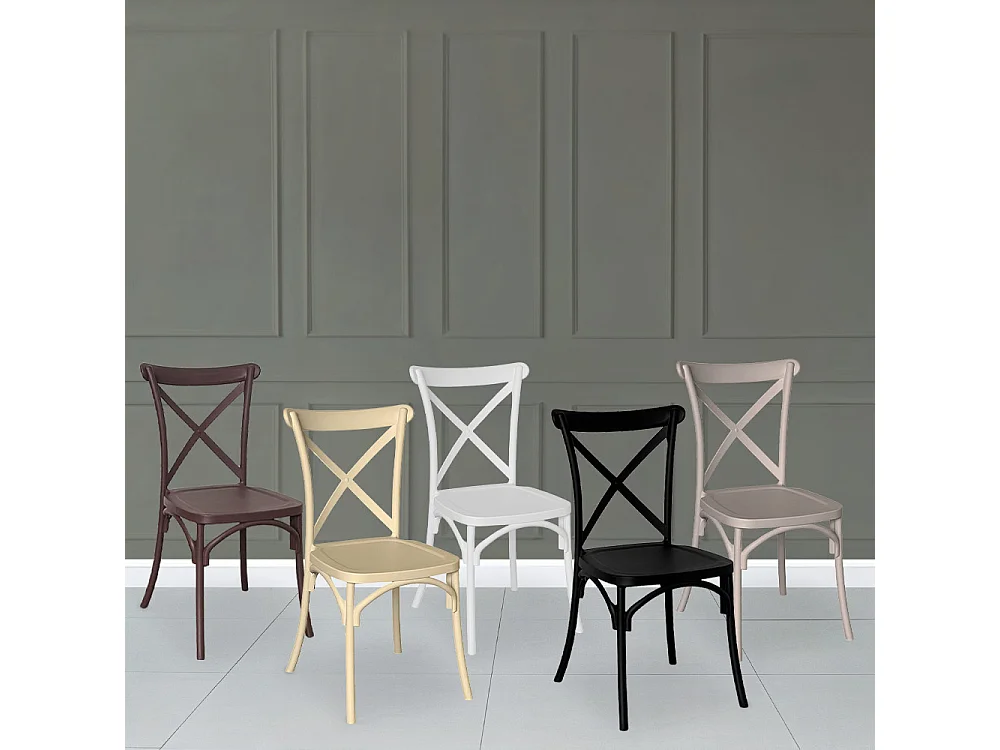 Chaise en plastique vert pétrole Sprint empilable Cross