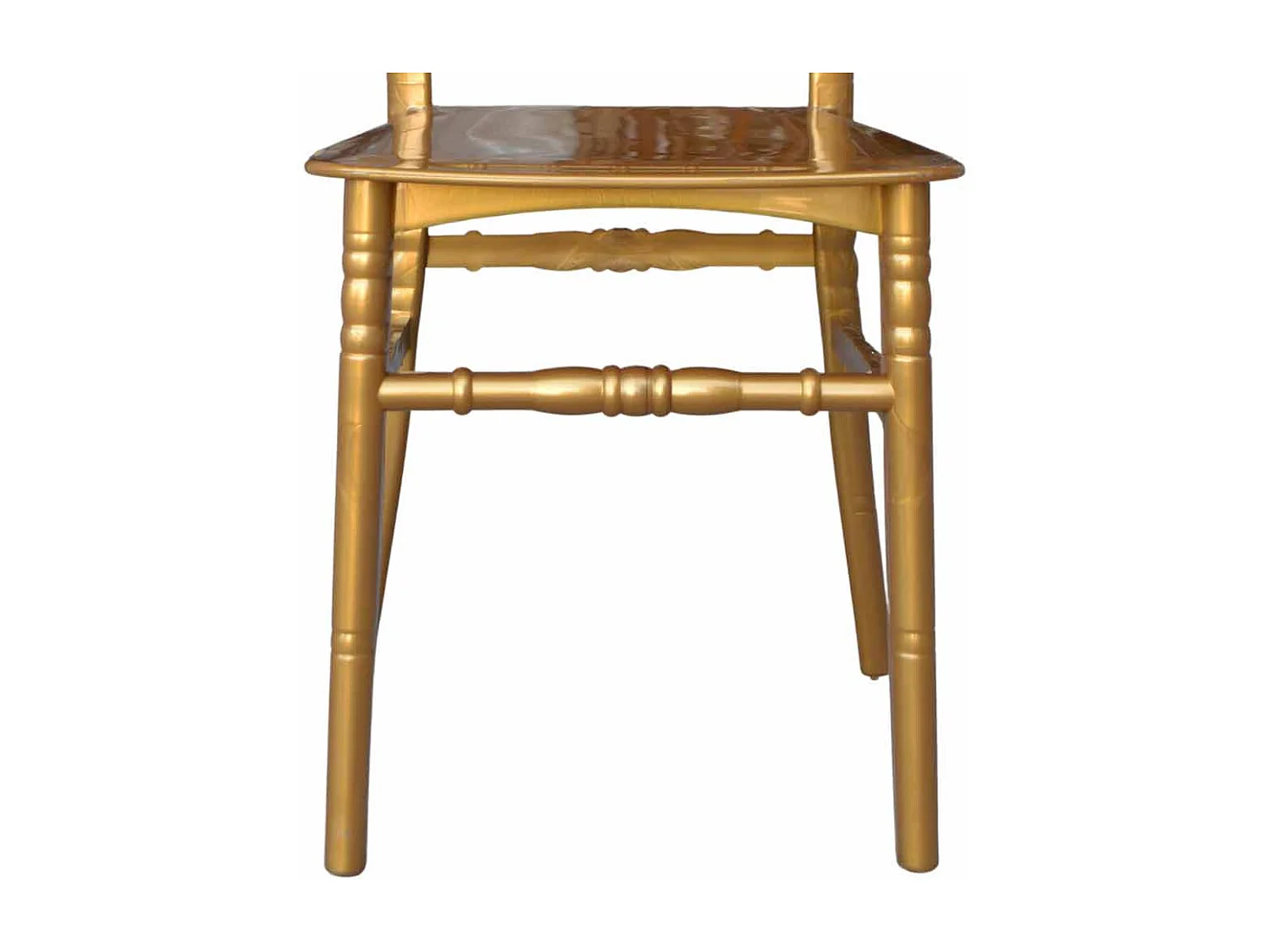 Silla Chiavari en plástico de latón amarillo, modelo reforzado