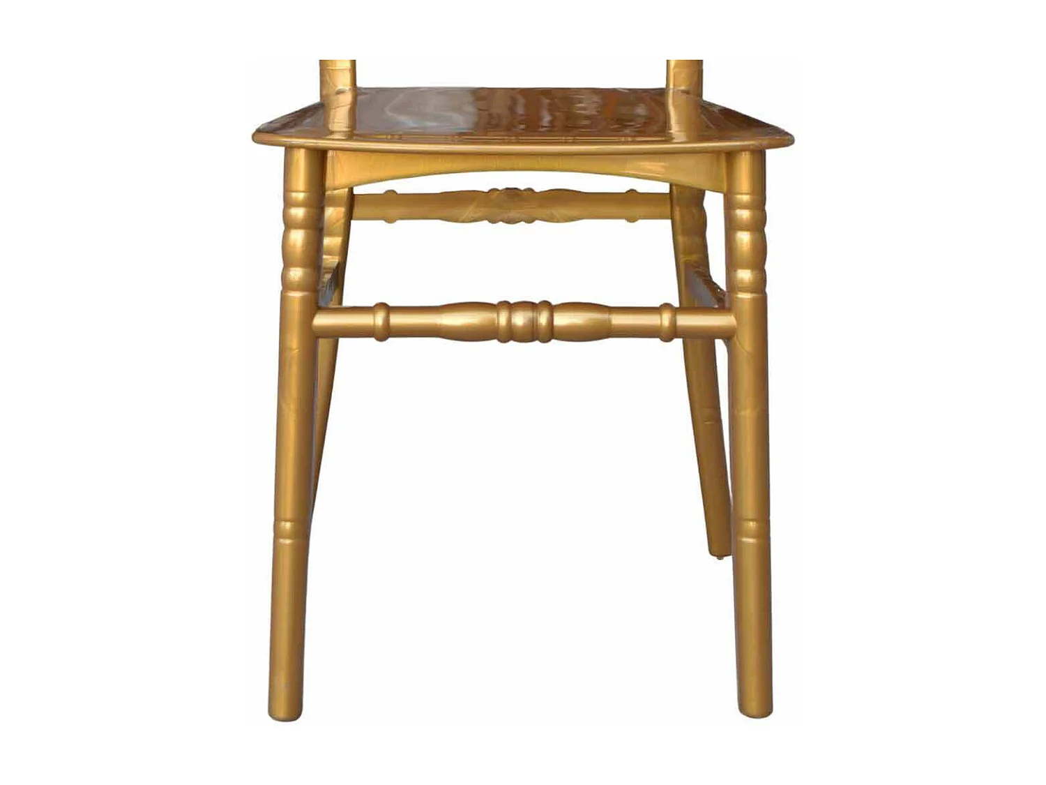 Chaise Chiavari en plastique laiton jaune, modèle renforcé