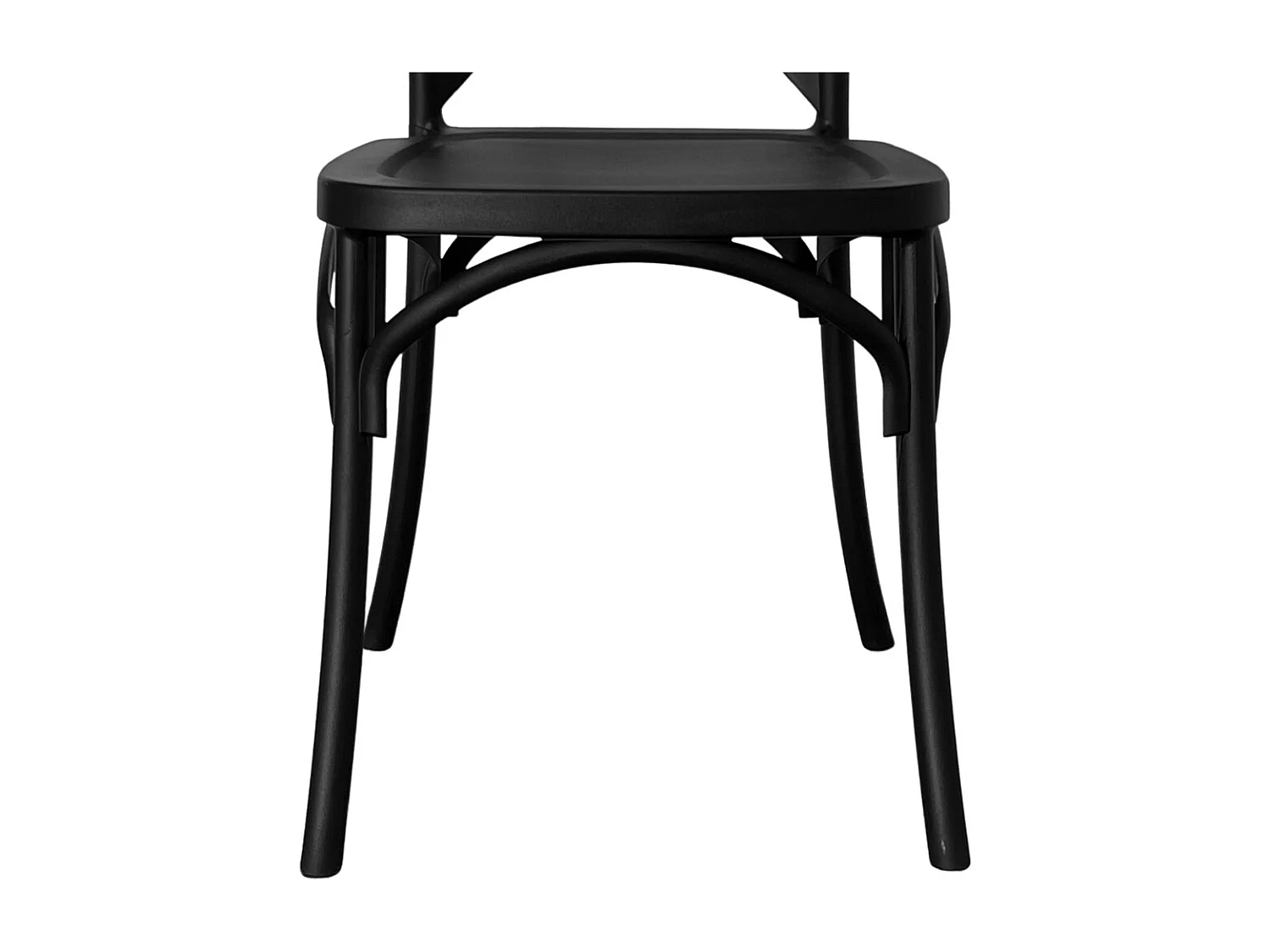 Silla de comedor nueva ensamblada de plástico polipropileno negro sprint x 4