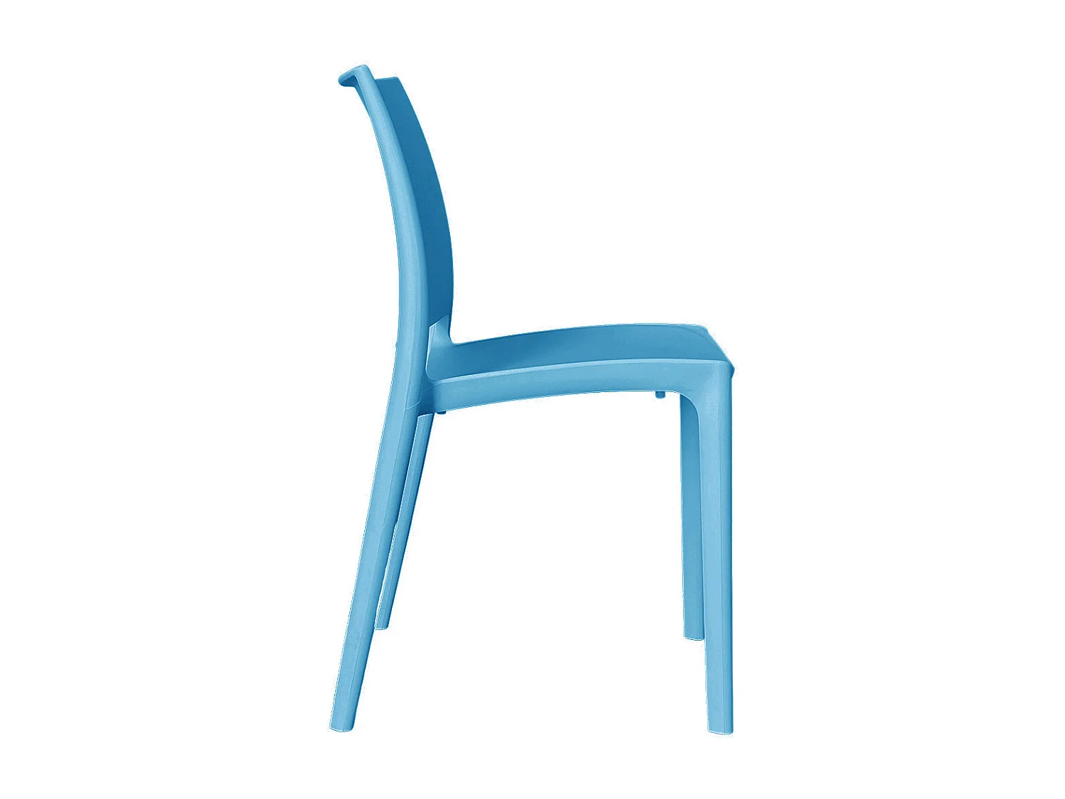 Chaise Altea en plastique bleu, modèle confort x 4