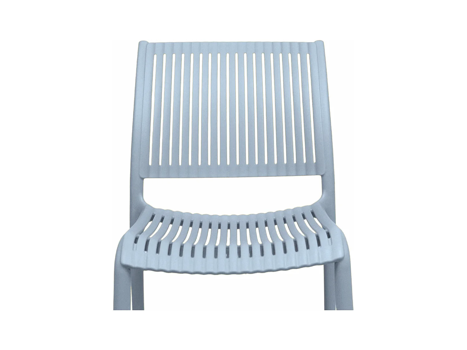 Chaise d'extérieur Aurora en plastique bleu clair, modèle confort
