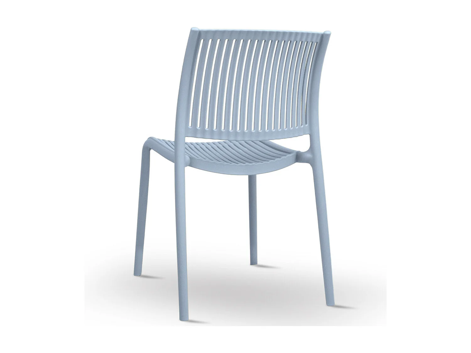 Chaise d'extérieur Aurora en plastique bleu clair, modèle confort