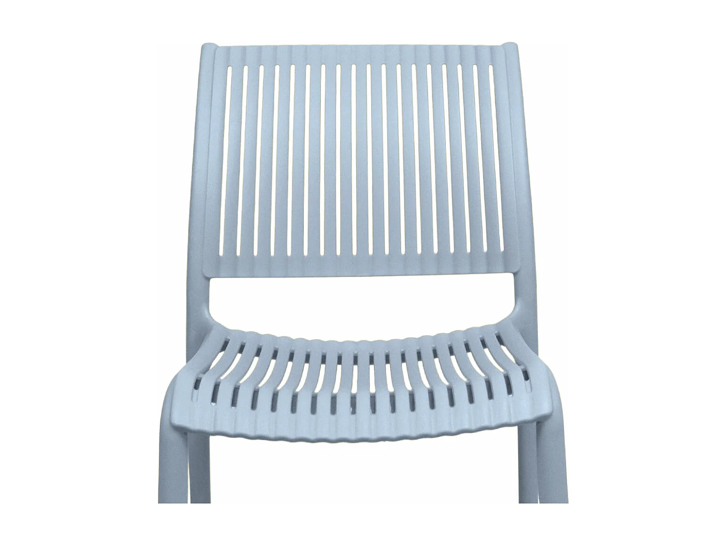 Chaise d'extérieur Aurora en plastique bleu clair, modèle confort