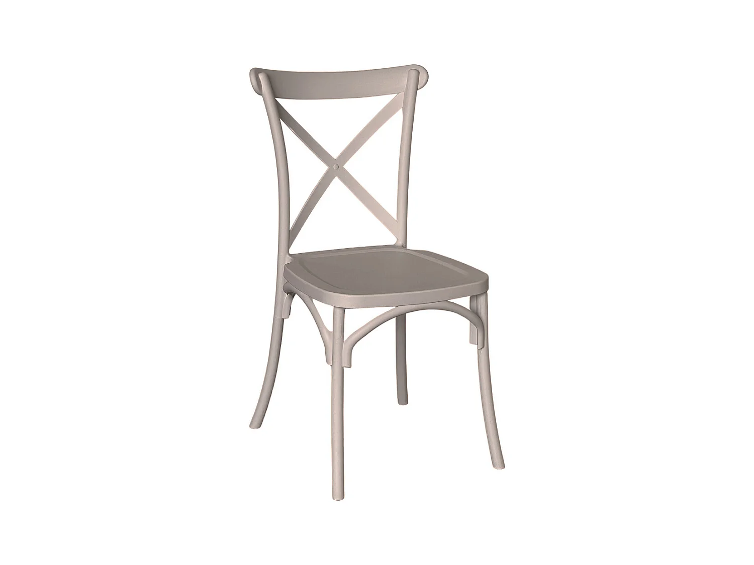 Chaise empilable en plastique polypropylène gris tourterelle Sprint