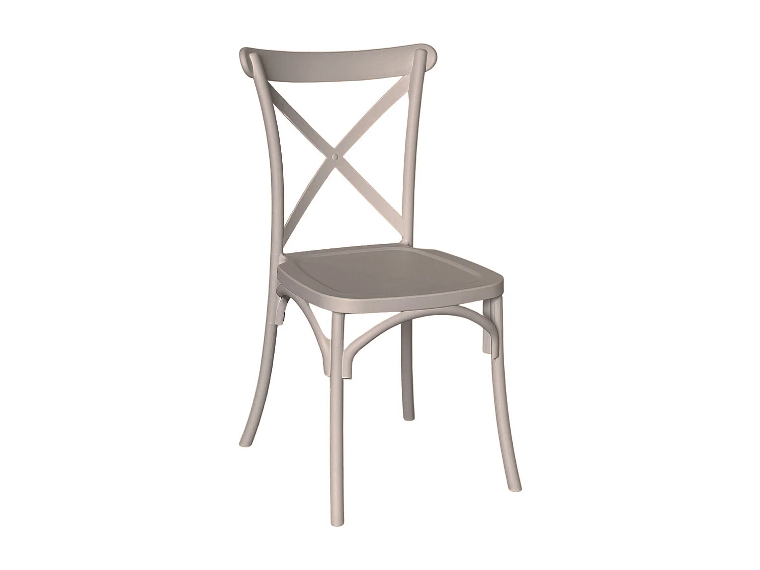 Chaise empilable en plastique polypropylène gris tourterelle Sprint