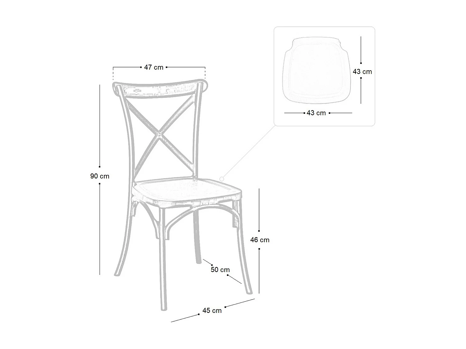 Chaise empilable en plastique polypropylène gris tourterelle Sprint