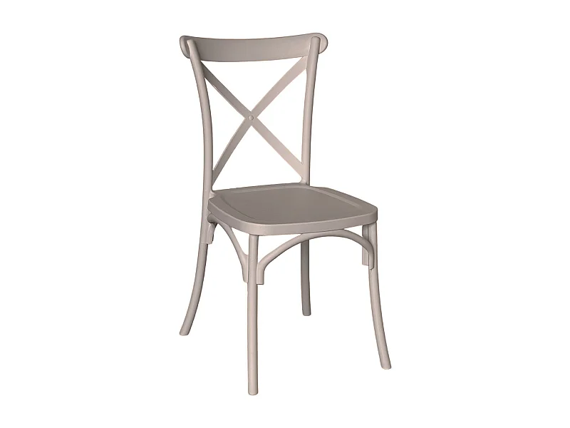 Chaise empilable en plastique polypropylène gris tourterelle Sprint