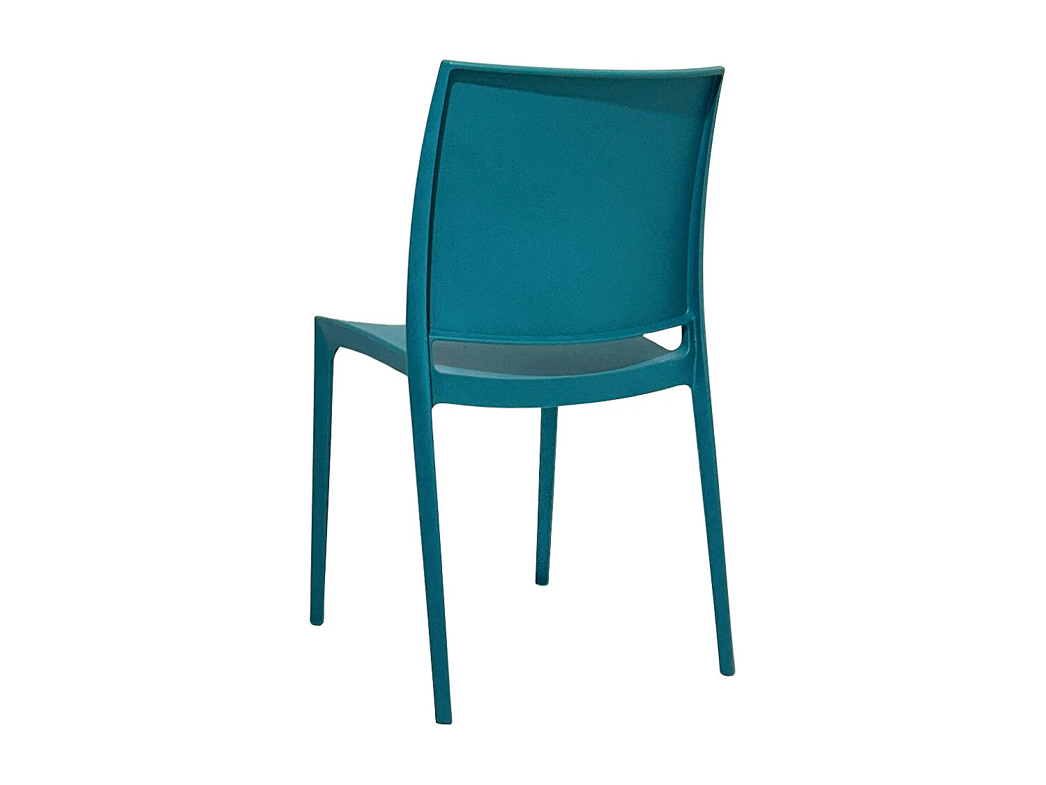 Chaise de salle à manger Altea en plastique vert pétrole, modèle confort