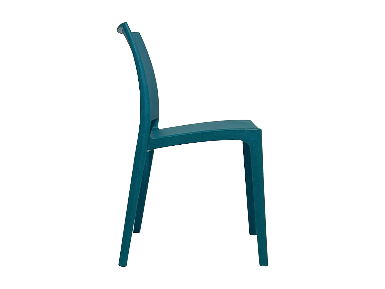 Chaise de salle à manger Altea en plastique vert pétrole, modèle confort