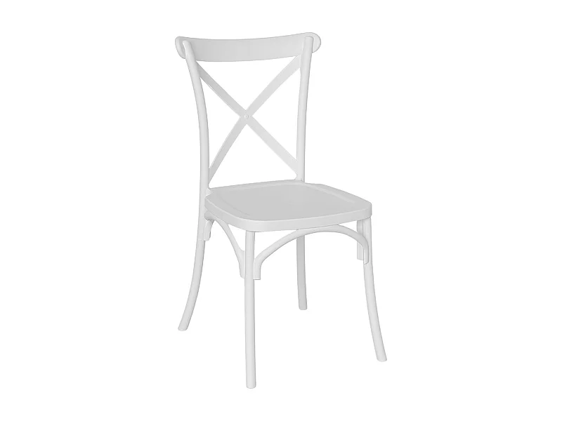 Chaise empilable Sprint Cross en polypropylène blanc