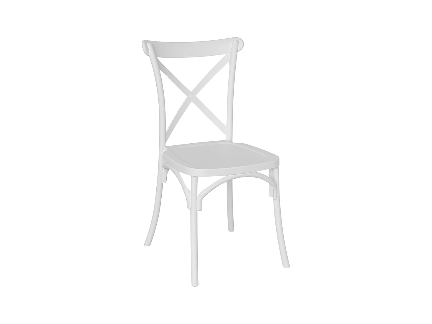 Chaise empilable Sprint Cross en polypropylène blanc