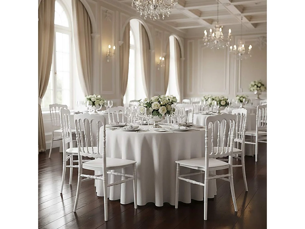 Chaise Napoléon en plastique blanc renforcé modèle