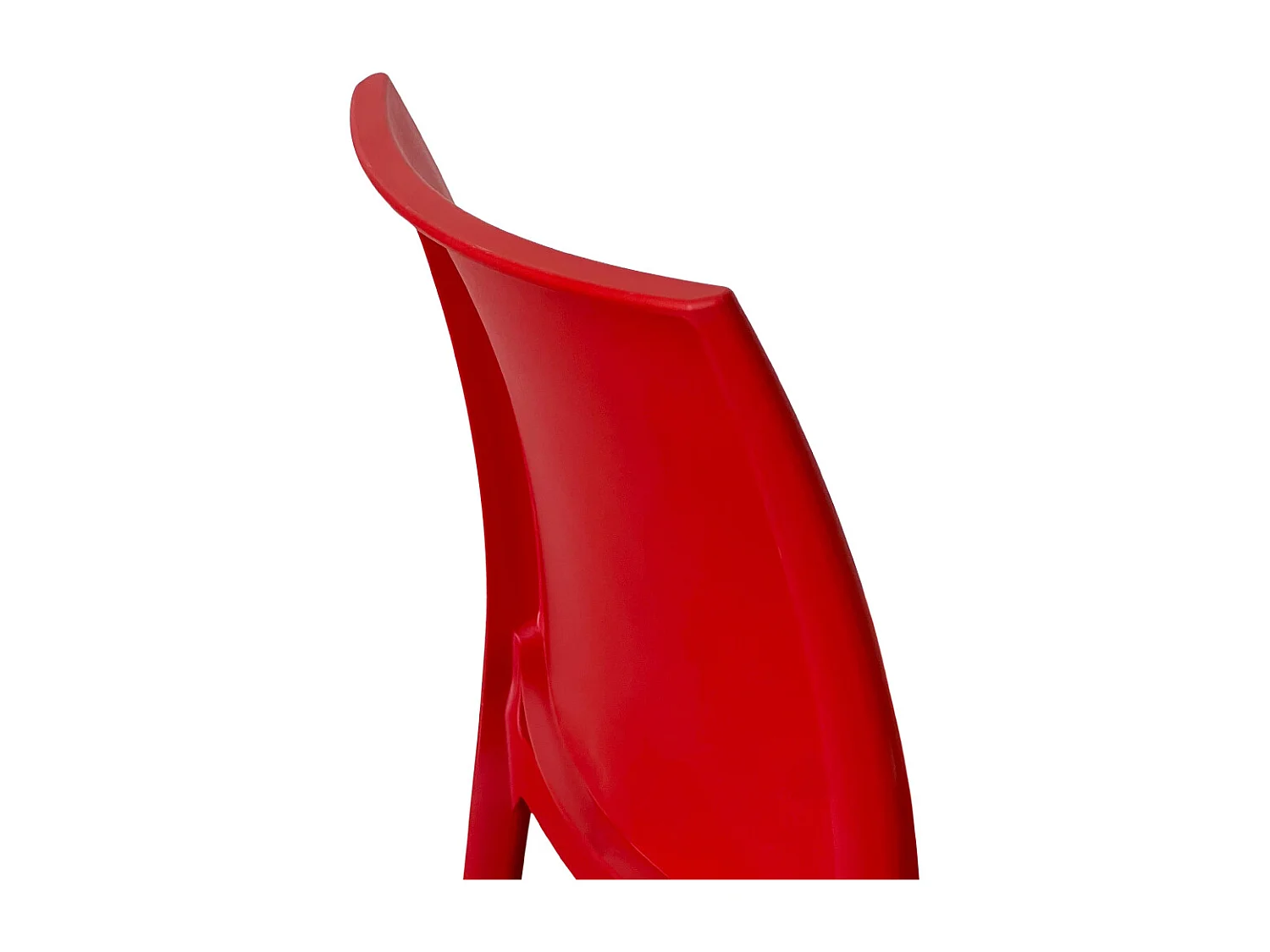Chaise de salle à manger Altea en plastique rouge, modèle confort