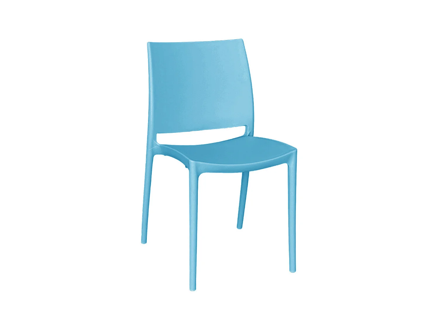 Chaise Altea en plastique bleu, modèle confort