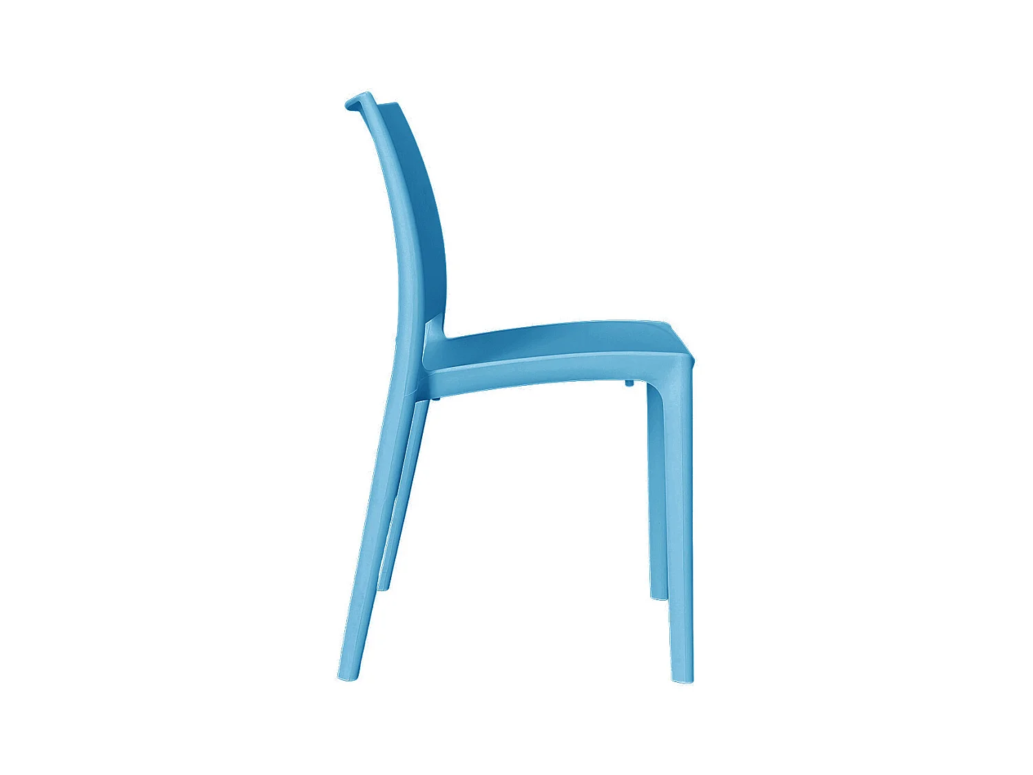 Chaise Altea en plastique bleu, modèle confort
