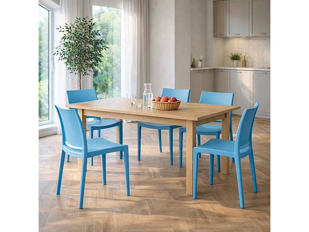 Chaise Altea en plastique bleu, modèle confort