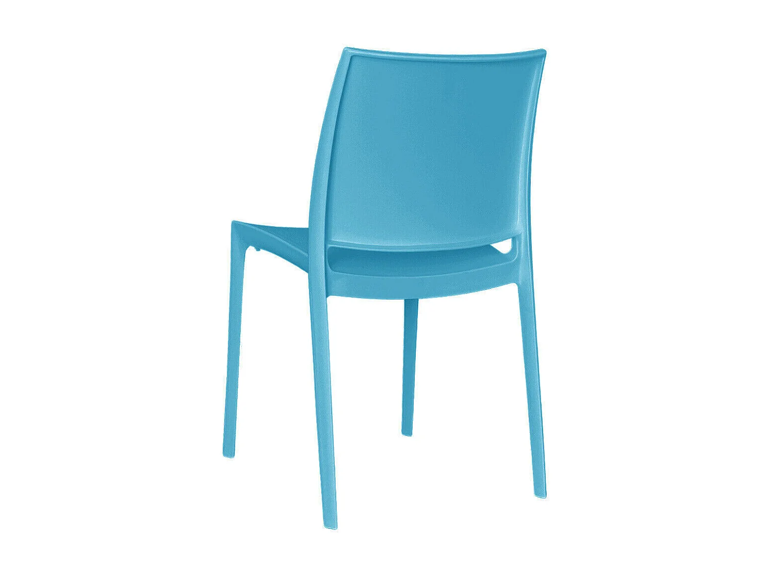Chaise Altea en plastique bleu, modèle confort