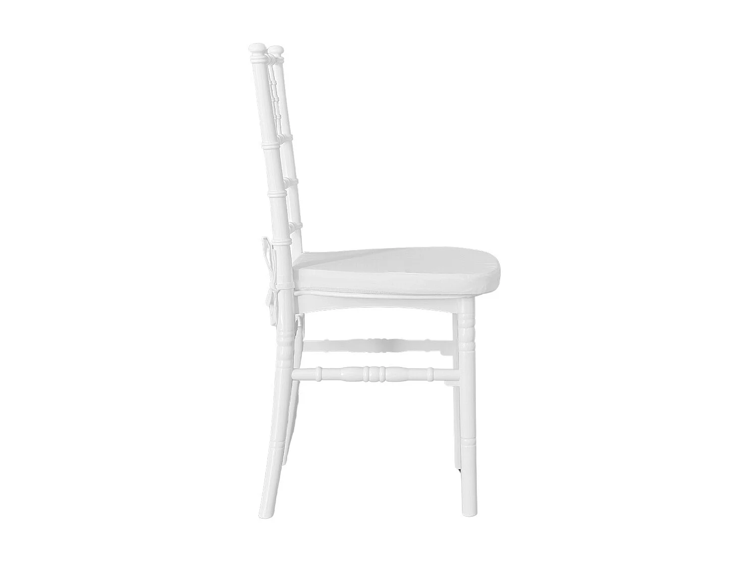 Chaise Chiavari blanche modèle renforcé avec coussin antidérapant innovant