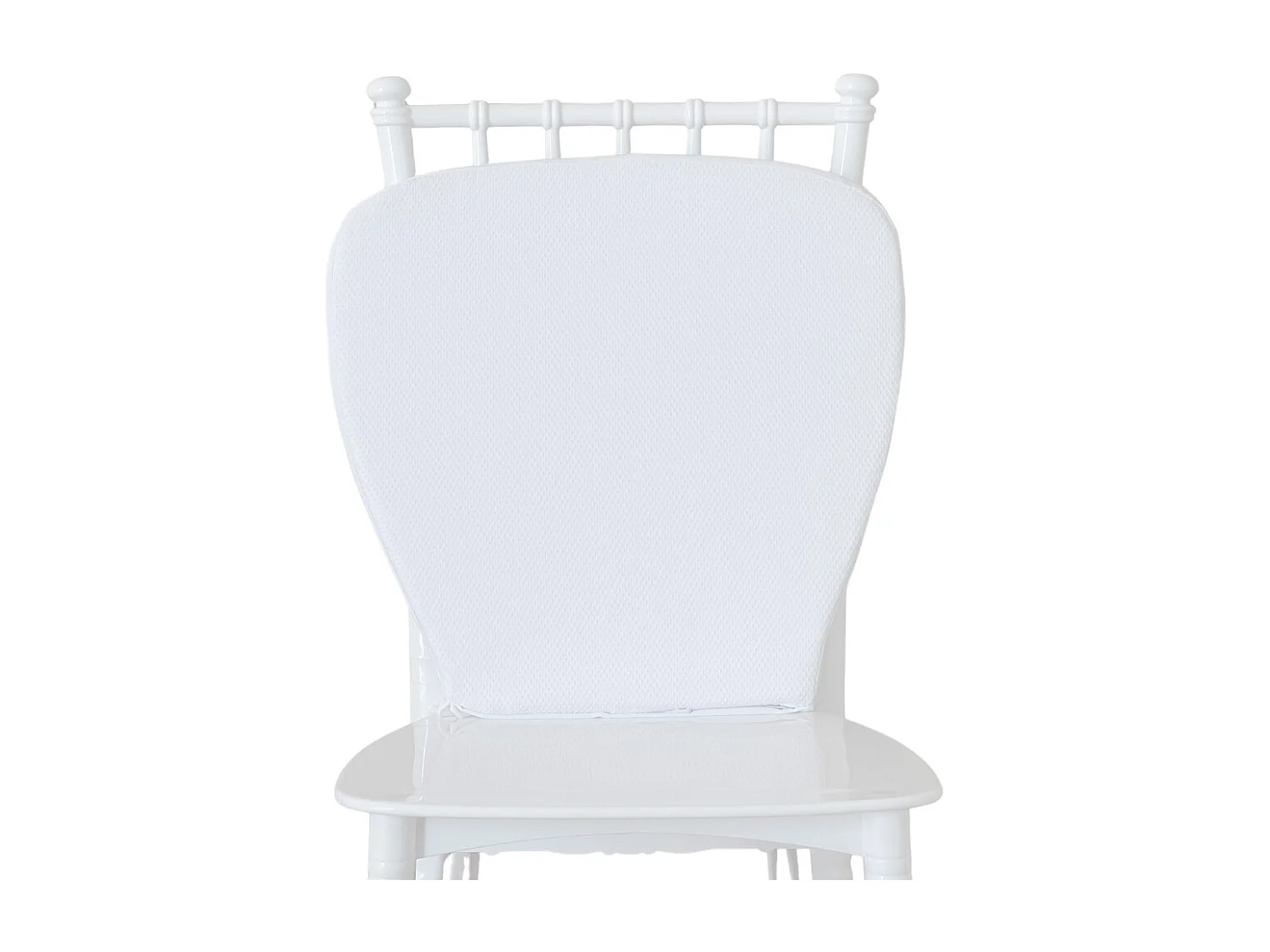 Chaise Chiavari blanche modèle renforcé avec coussin antidérapant innovant